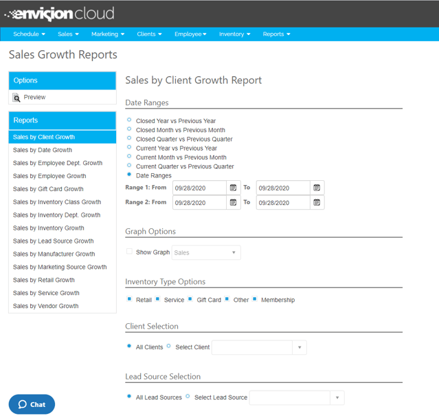 sales growth report
