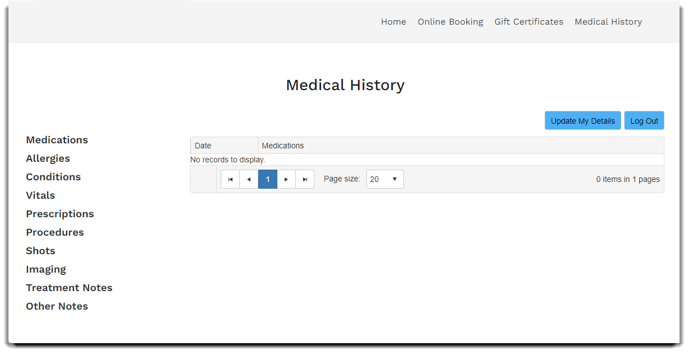 patient portal records