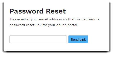 reset password patient porta