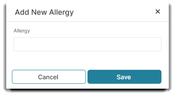 add a new allergy