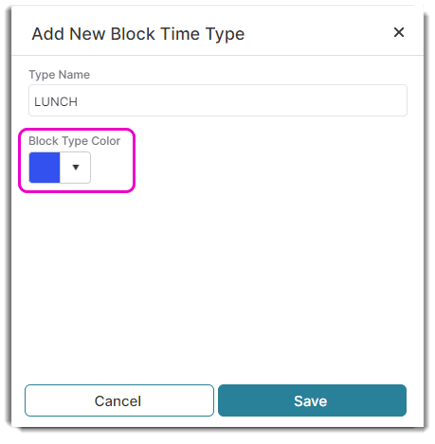 block time type add