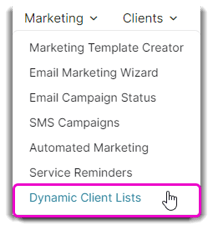 dynamic client list dropdown