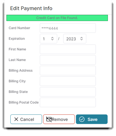 edit payment info
