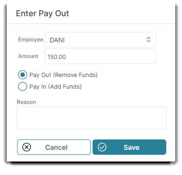 enter pay out