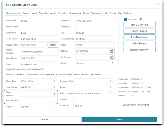referrals on client record-1