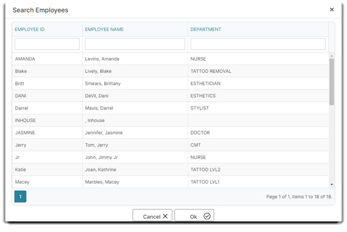 sales register search employees