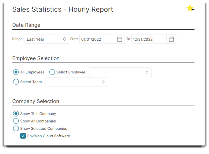 sales stats report hourly